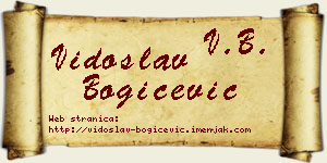 Vidoslav Bogičević vizit kartica